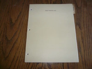 1974 Chevrolet SportVan Order Guide Dealer Only Standard Equipment Options - Picture 1 of 5