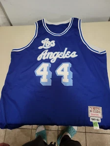 NBA JERRY WEST LAKERS THROWBACK JERSEY #44 orig.$300+ - Picture 1 of 3