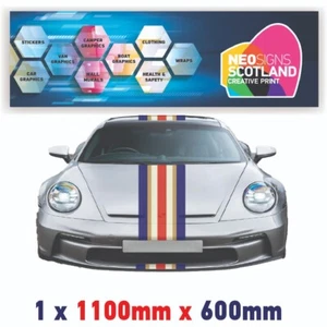 1 x 1100mm x 600mm Rothmans Racing stripe laminated for Porsche lemans R0600 - Picture 1 of 2