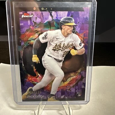 2024 Topps Finest Zack Gelof Rare Purple Refractor /125 - Image 1 of 3