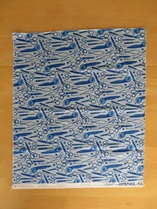 Tula Pink Fabric - Fat Quarter of Blue & Gray "Tools of the Trade" Homemade Line - Picture 1 of 3