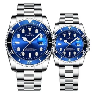 FNGEEN Couple Lovers Watch Set Men & Women Set Quartz Classic Luxury Watches UK - Picture 1 of 1