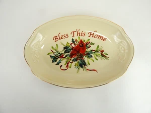 Lenox Winter Greetings "Bless This Home" Tray/Dish 11" - Picture 1 of 7