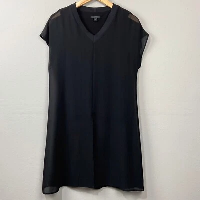 Top túnica de gasa negra Alfani talla S minimalista capa transparente abertura elegante artística Foto 1 de 4