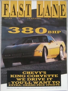 FAST LANE 01/1989 featuring Corvette ZR1, Renault GTA, Lamborghini, Triking - Picture 1 of 6