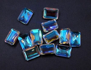10x14 mm Intermitente Topacio Místico Corte Octágono Piedra Preciosa Suelta Creada en Laboratorio P-3300 - Imagen 1 de 8