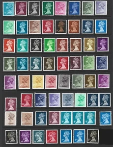 GB STAMPS: Large selection of 60+Mint Machin Stamps - Picture 1 of 1