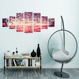 Adesivo carta da parati stampa senza cornice 3D Red Lawn 759 decorazione parete interno AJ parete Jenny - Foto 1 di 6