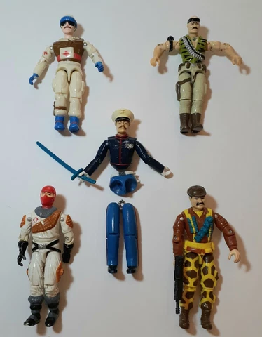 G.I. Joe Gung Ho Action Figures 1987 to 1992 ARAH Lot of 5 Leatherneck Ice Viper Cover