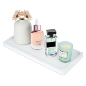 Bamboo Vanity Tray Bathroom Sink Vanity Trays Bathroom Counter Tray For Organizi - Picture 1 of 7