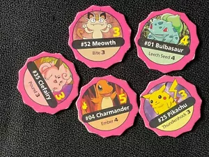 VTG MB Pokemon Master Trainer Game 5 Pink Starter Chips Accessories - Picture 1 of 1