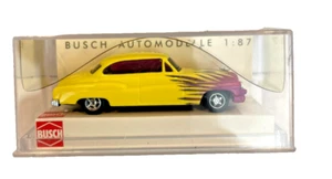 New Vintage HO Scale Busch Buick Automobile With Flames on Front #44717 1:87 - Picture 1 of 5
