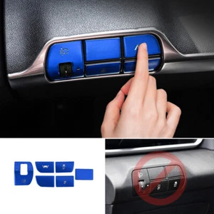 For Hyundai Elantra 2021-2022 Blue Aluminum Headlight Switch Control Button Trim - Picture 1 of 7