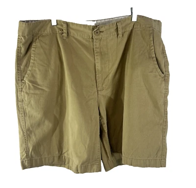 Pantalones Cortos City Streets Para Hombre Talla 42 Marrón Tostado 100% Algodón 9" Entrepierna Frente Plano Foto 1 de 4