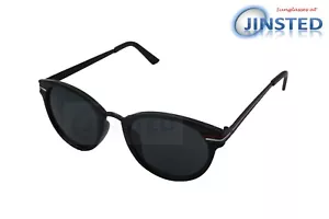 Gafas de sol redondas negras de alta calidad con marco circular negro UV400 ACI014 - Imagen 1 de 3