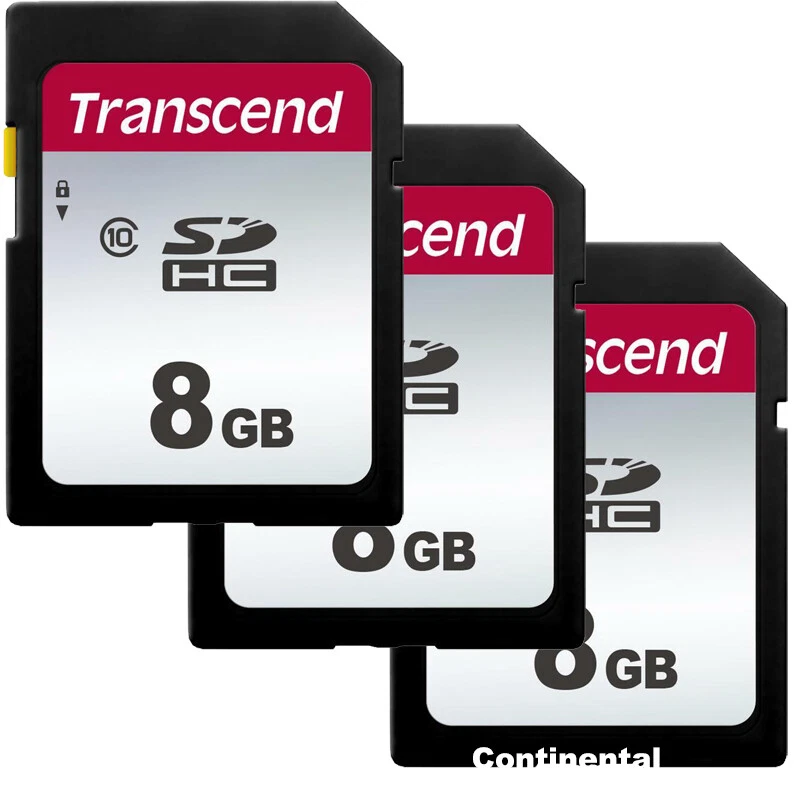 3 Pack Transcend SDHC 8GB Class 10 Memory Card for Nikon Coolpix & SLR Cameras  - Image 1 of 3