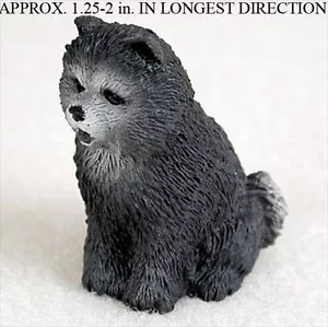 Chow Chow Mini Hand Painted Figurine Blue - Picture 1 of 1