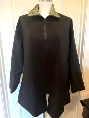 Mycra Pac одна куртка 0-P = 6-8 плащ двусторонний черный / зеленый горошек - Изображение 1 из 4