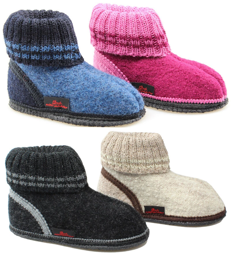 Kitz-Pichler Hausschuhe Puschen aus Österreich 100% Schurwolle gewalkt Oetz 755 - Bild 1 von 4