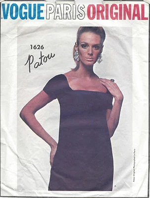 1960s Vintage VOGUE Sewing Pattern DRESS B36 (R990) By 'Patou'  - Image 1 of 2