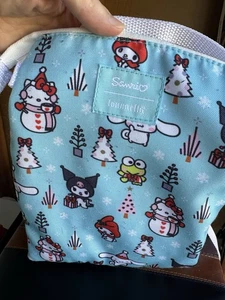 Loungfly HELLO KITTY Kuromi Keroppi Holiday Snowman Crossody Passport Bag Purse - Picture 1 of 7