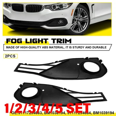 Molduras para faróis de neblina do para-choque dianteiro para BMW 428i 430i 435i 440i 2014-2020 LH+RH 1-5SET - Imagem 1 de 4