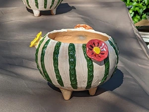 Maceta de cerámica, maceta de cactus, cerámica mexicana hecha a mano de Atzompa, México - Imagen 1 de 15