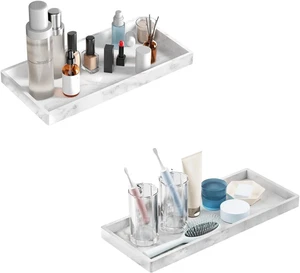 2 Stück Badezimmer Waschtisch Tablett 7,8" Klein Silikon Arbeitsplatte Organizer - Bild 1 von 7
