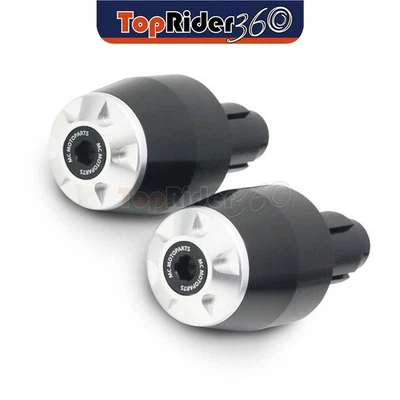 SILVER CNC Bar End Sliders STORM For Honda CBF 1000 A 06-14 13 12 11 10 09 08 - Image 1 of 4
