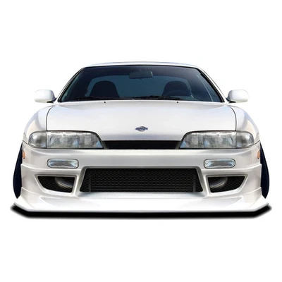 For Nissan 240SX 95-96 D1 Sport V3 Style Fiberglass Front Bumper Cover Unpainted - Image 1 of 4