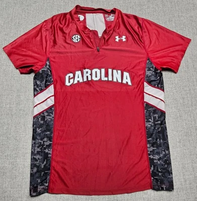 South Carolina Gamecocks Shirt Womens XL Red NCAA SEC 1/4 Zip Team Issue USA - Image 1 of 4