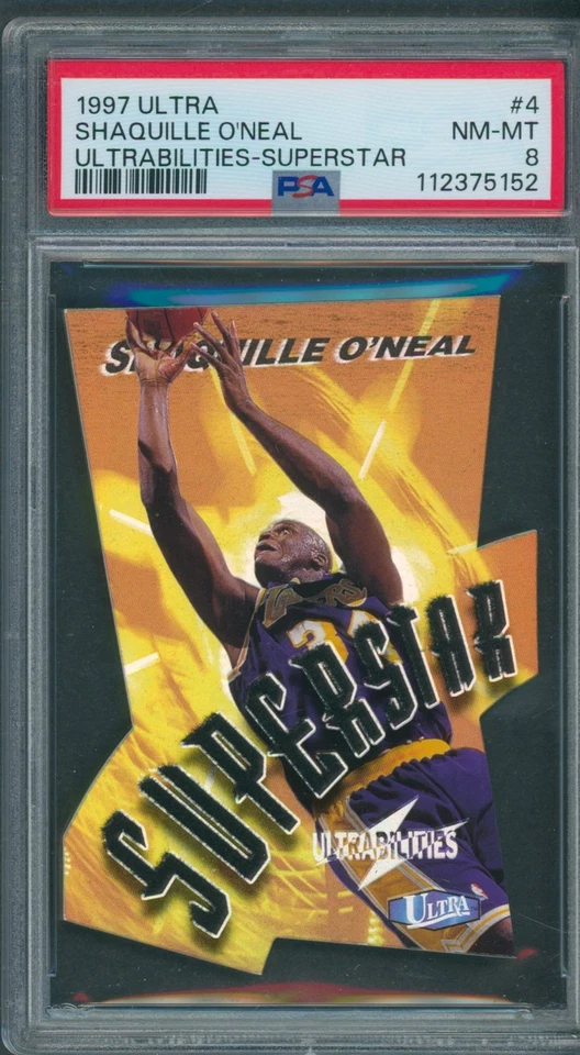 1997/98 Ultra Ultrabilities Superstar #4 Шакил О'Нил PSA NM-MT 8 *5152 - Изображение 1 из 1