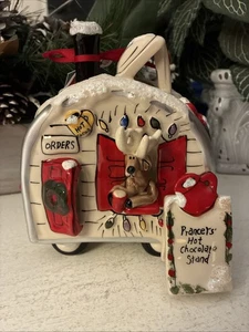 Cámper de Navidad Blue Sky Clayworks, Goldminc PRANCER'S HOT CHOCOLATE STAND, l - Imagen 1 de 6