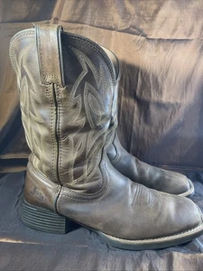 Justin Canter Botas Marrón Oscuro Cuero de Vaca Puntera Cuadrada Hombre’s 10.5D SE7510 - Imagen 1 de 10