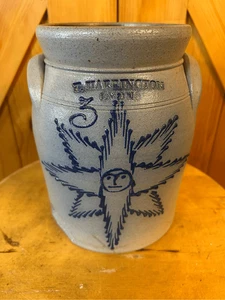 Vaso de gres esmaltado Thompson Harrington Pottery Lyons 3 (8587) dañado - Imagen 1 de 7