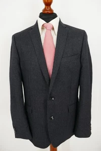 Lawrence Grey Slim Fit Sakko Gr.54 Schurwolle Seide Anthrazit abs. Top Zustand - Bild 1 von 9