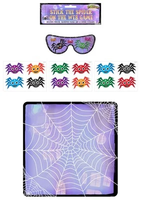 HENBRANDT Stick the Spider on the Web 14 Piece Halloween Party Game for Boys