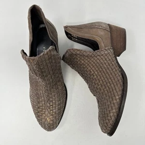 Very Volatile Veracruz Hand Woven Leather Cut Out Pointed Ankle Booties Womens 8 - Picture 1 of 12