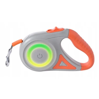 Automatische Leine 5 m LED mit Seitenlicht Band Hundeleine Hunde Automatikleine - Bild 1 von 2