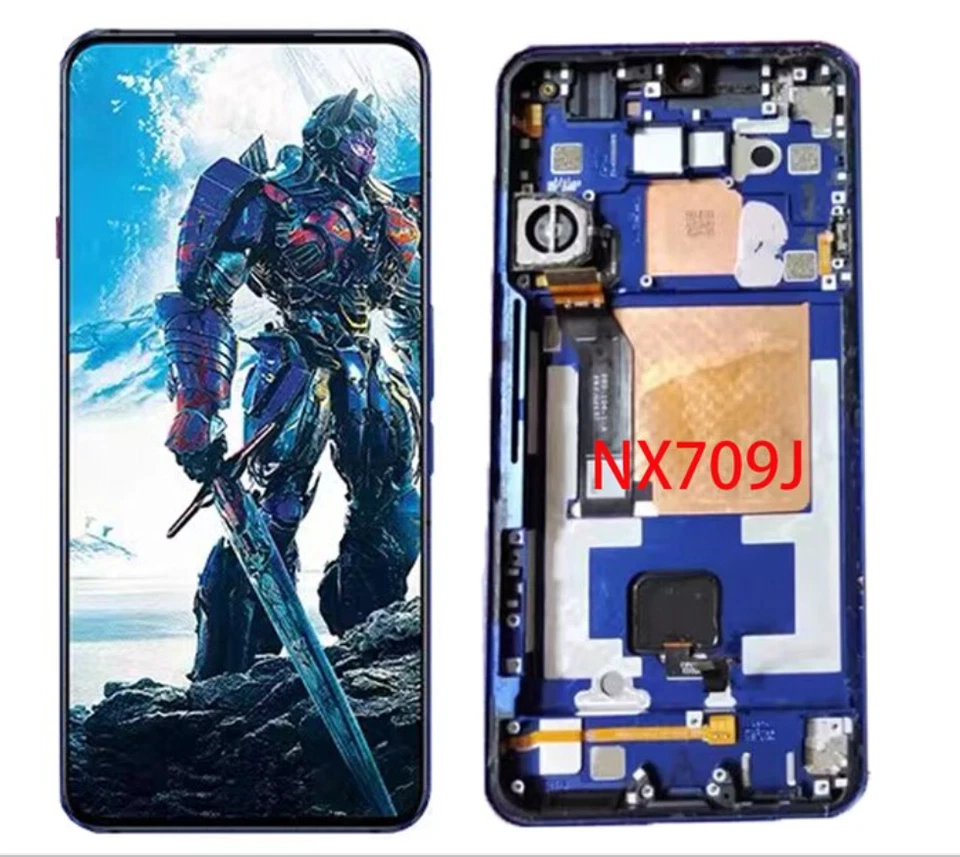 For ZTE Nubia RedMagic 7 Pro OLED Display Touch LCD Screen Digitizer Blue Frame - Image 1 of 1