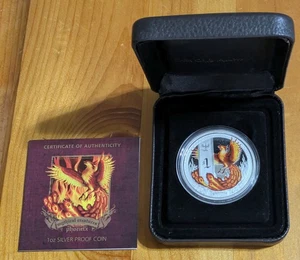 2013: Australia: $1 Mythical Creatures Phoenix 1 oz.  0.999 Silver Perth Mint - Picture 1 of 11