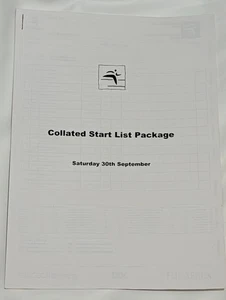 Sydney 2000 Olympics Collated Start List Package 30th September - Bild 1 von 2