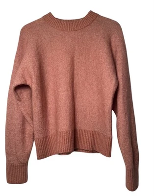 H&M Mohair Wool Blend Sweater Sz XS Mauve Fuzzy High Neck Western Boho - Image 1 of 4