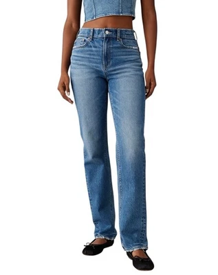 American Eagle Jeans Womens Super High Rise Straight Sz 8 Denim Medium Stretch - Image 1 of 4