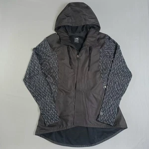 North Face Dyvinity Jacket Womens XL Black & Gray Hooded Lightweight Packable - Picture 1 of 8