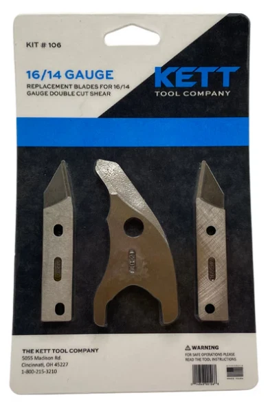 Kett Tool Company KIT106 Replacement Blade Kit for 14/16 GA Shears