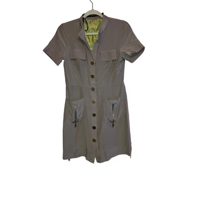 Vestido Andrew Marc mezcla seda tostada talla 6  Foto 1 de 4