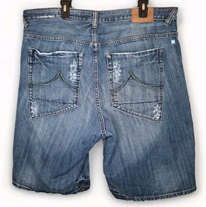 Vintage Azzure Love Life Denim Herren Medium Wash Distressed Denim Jeansshorts Gr. 40 W x 13 - Bild 1 von 15
