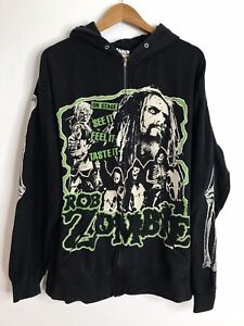 Rob Zombie On Stage See It Feel It Taste It Men's 3XL Sweatshirt Sweater Hoodie