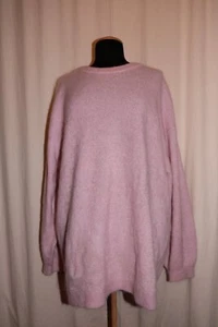 Maglione girocollo oversize H&M maglione maglia rosa con MOHAIR L - Foto 1 di 4